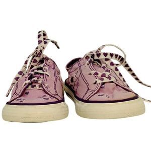 Converse One Star Toddler Girls Purple Bedazzled Sneakers - Size 8T